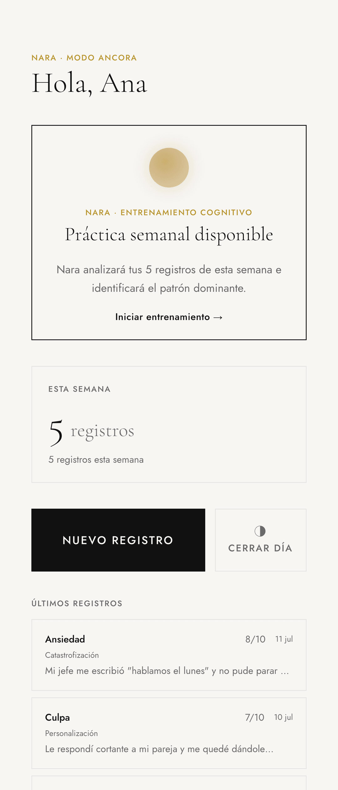 Pantalla principal de Lucyda