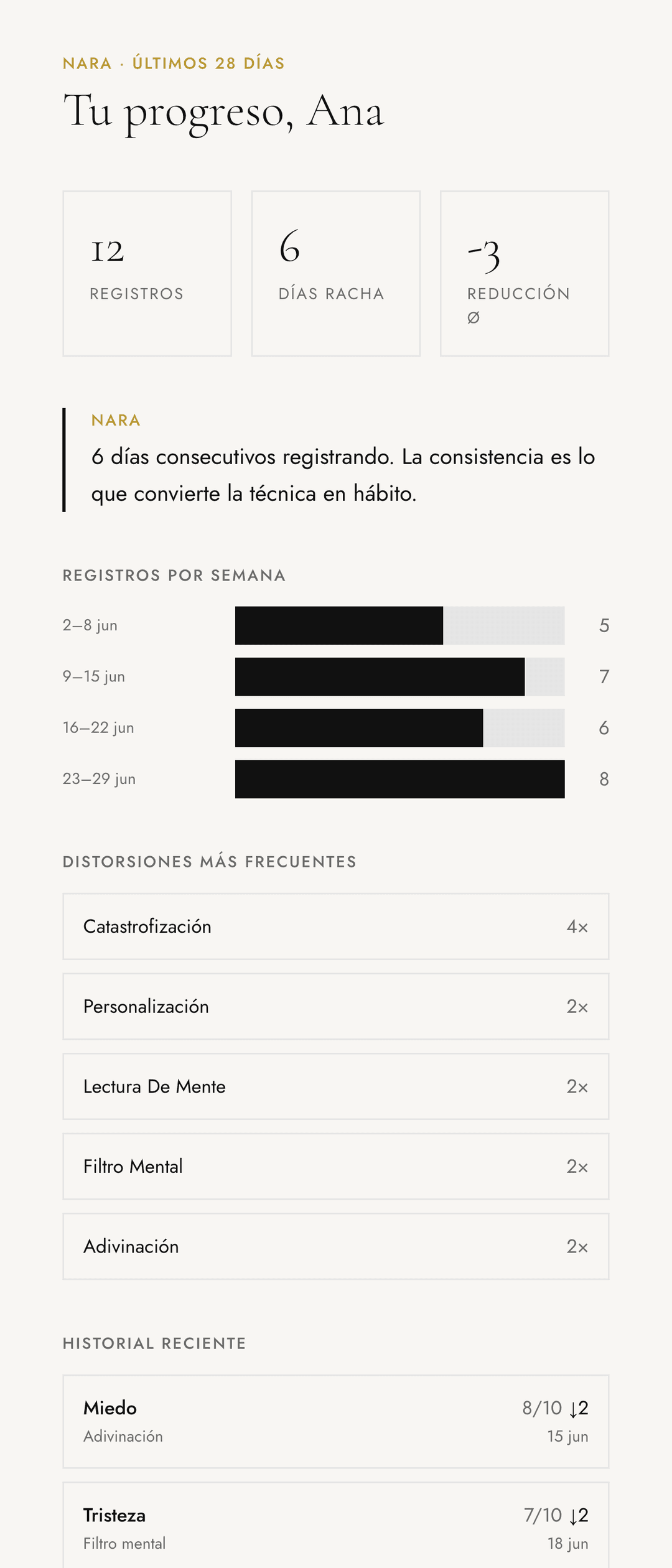 Pantalla de progreso y patrones en Lucyda